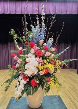 卒業式舞台装花｜「ファッションフラワーササキ」　（兵庫県神戸市垂水区の花キューピット加盟店 花屋）のブログ
